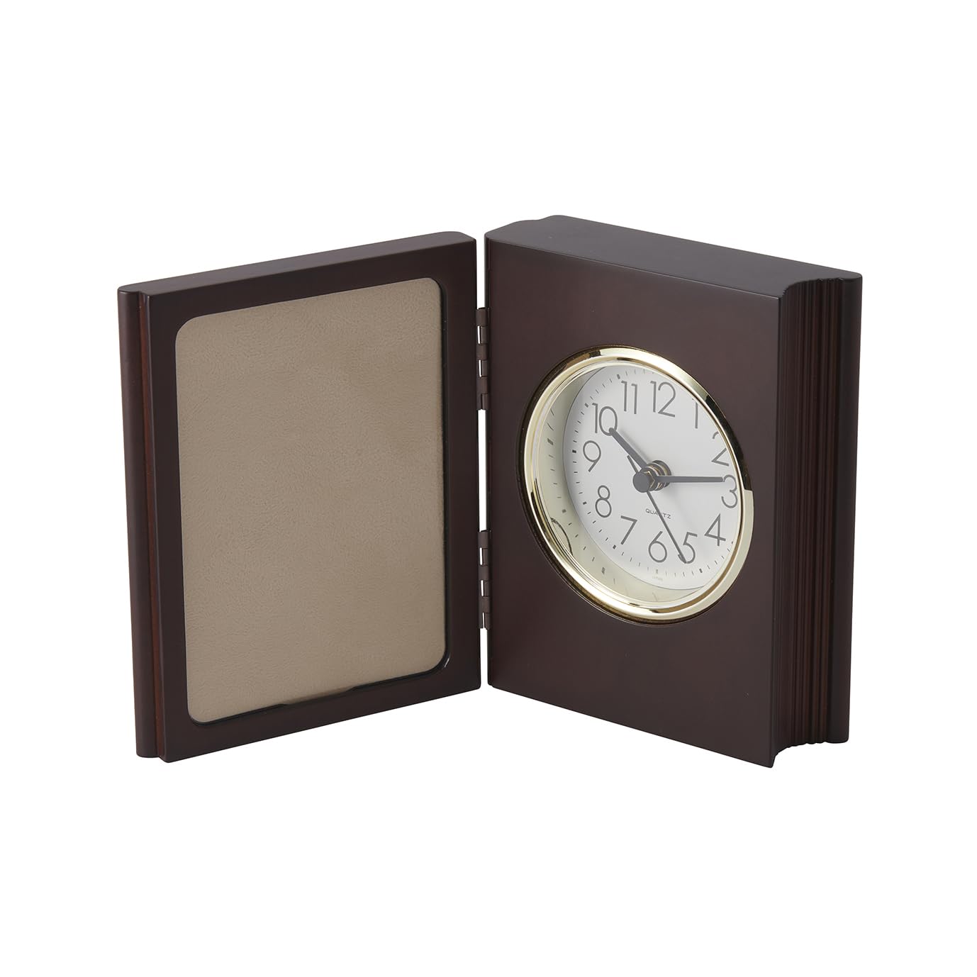 

Chatani Table Clock with Photo Frame Made in Japan Clock/Book-shaped 28-005 коричневый