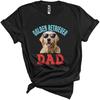 Golden Retriever Dad, Adorable Father's Day Golden Retriever Sunglasses, Family Group Unisex T-Shirt