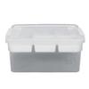 16L Plastic Storage Box Sturdy PP Clear Latching Box with Removable Tray for Toys Organization