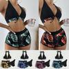 Womens Halter Neck Padded Bra Bikini Set Boy Shorts Swimsuit Beachwear Swimwear