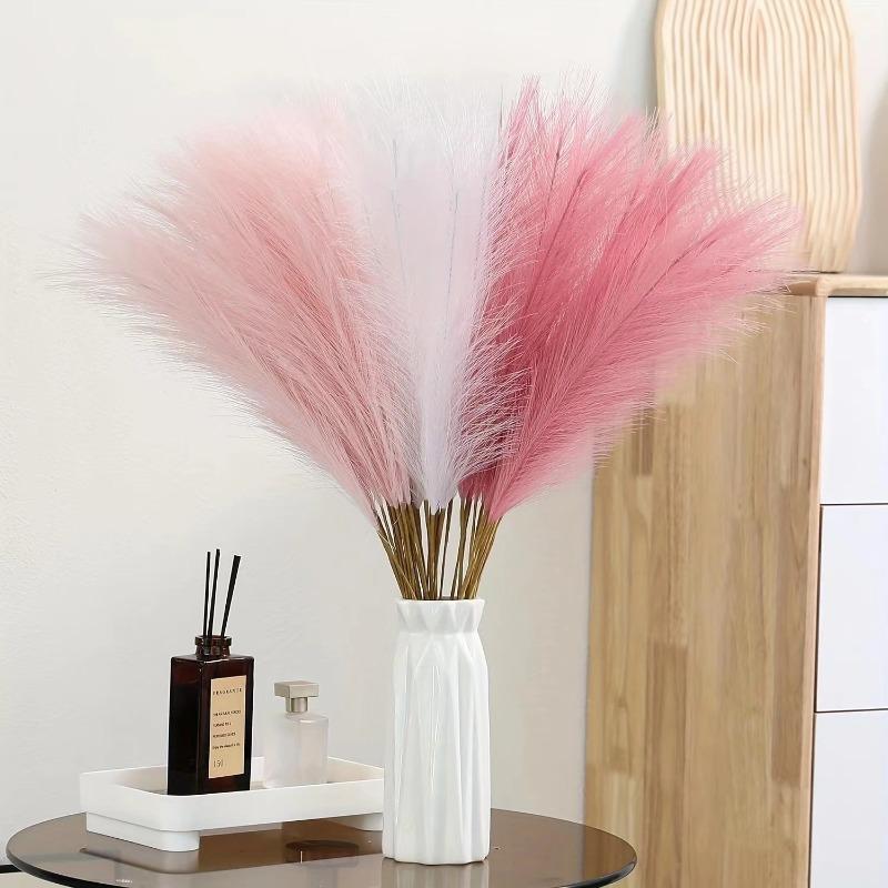10Pcs Artificial Pampas Grass Decor Faux Reed Plume Plants for Home Wedding Table Decoration Festive Party Supplies