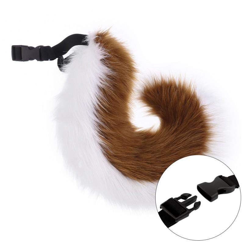 Handmade Plush Dog Ear Headband With Tail Accessory Cosplay Costume Party Performance Unisex Adult