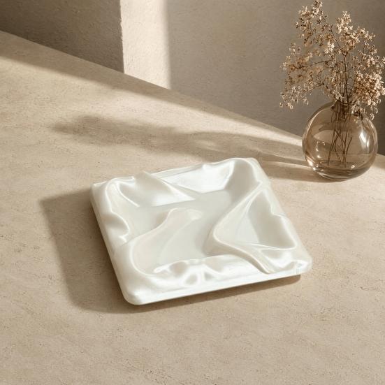 Minimalist Jewelry Tray 3D Printed Organizer Stand, Modern Necklace & Bracelet Storage for Unique Gift Vanity Dresser, Artistic Holder Chains