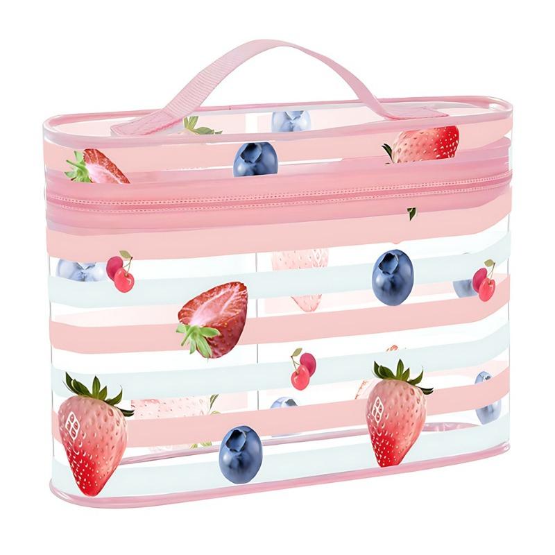 

Handheld Makeup Storage Bag Large Capacity Transparent Waterproof Toiletries Organizer Beach Item Storage Bag Wash Beauty Pouch Set
