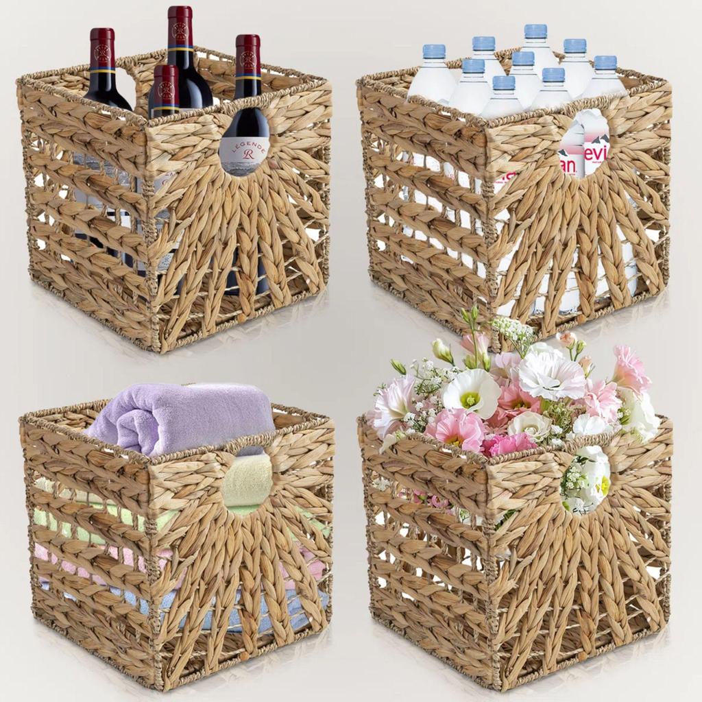 Handmade Rattan Gourd Grass Storage Basket for Sundries, Snacks & Fruits
