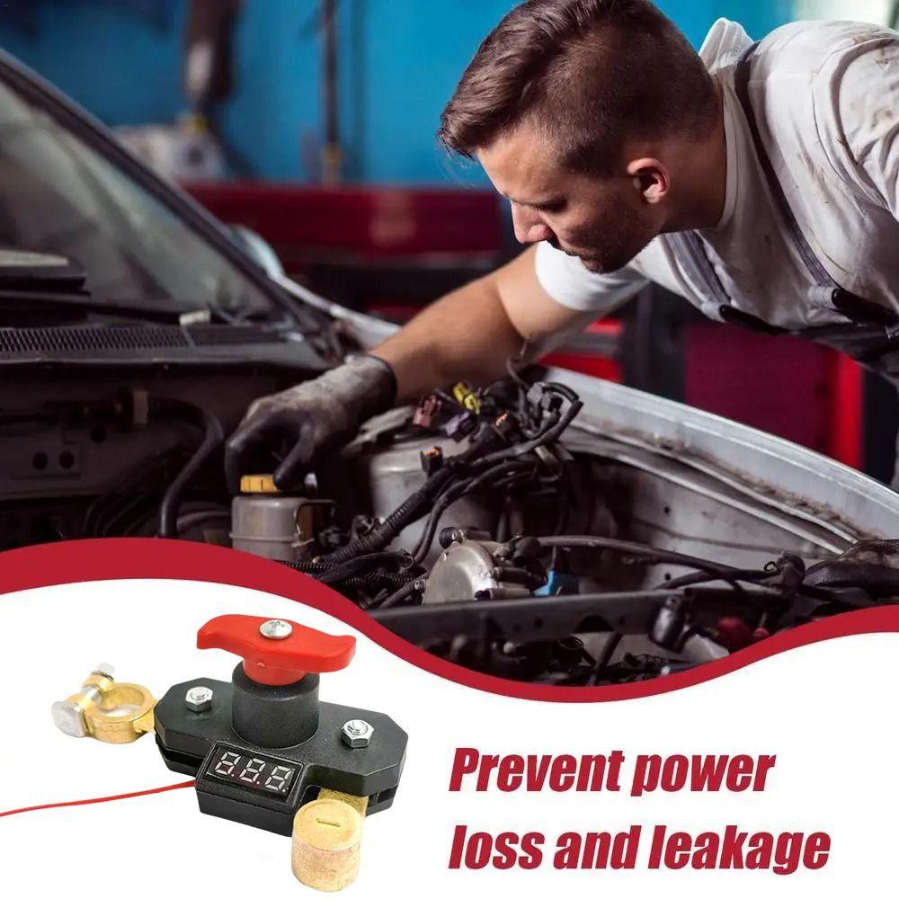 Digital Voltage Display Battery Kill Switch Dual-rotary Switch Power Disconnect Switch  24V Systems