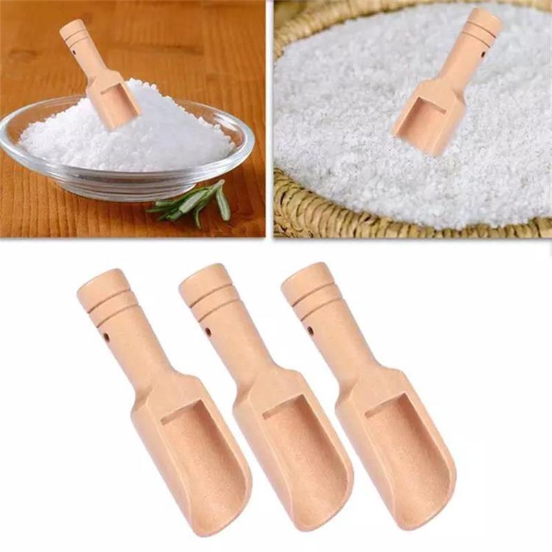 Wooden Salt Spoon Teaspoon Small Salt Shovel Milk Powder Spoon Seasoning Spoon Coffee Tea Mini Sugar Spoon Kitchen Supplies