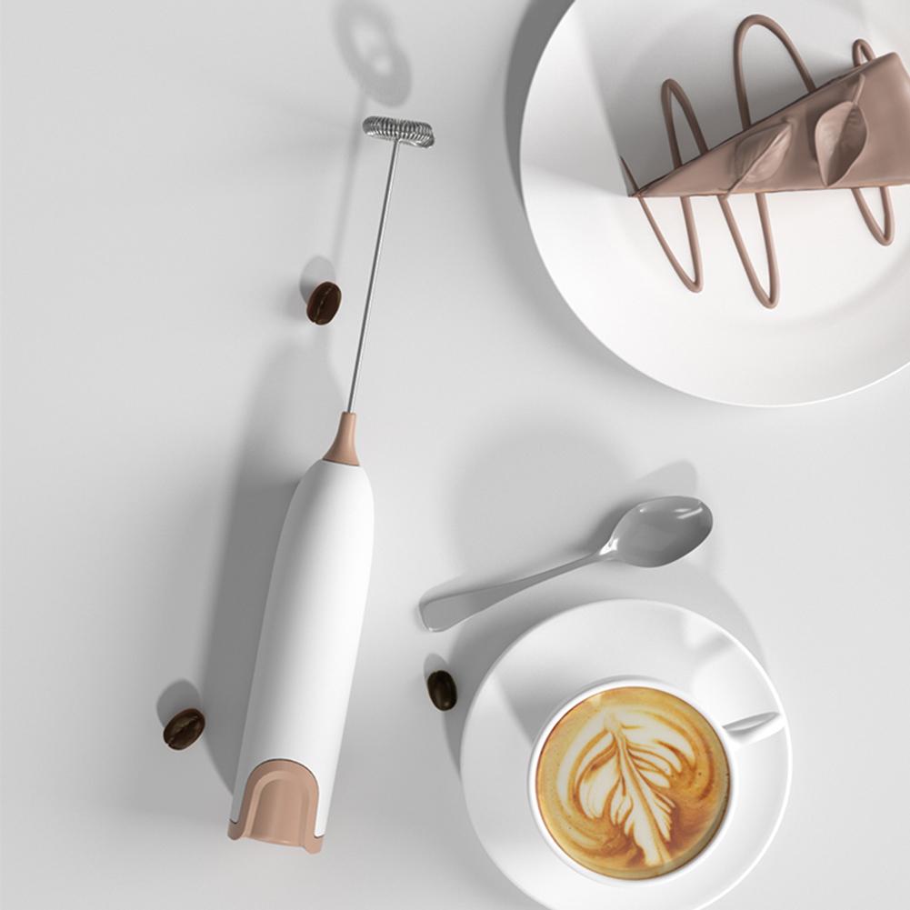 Milk Frother Handkeld Electric Foam Maker Battery Operated Stainless Steel Whisk Drink Mixer for Latte Cappuccino Hot Chocolate