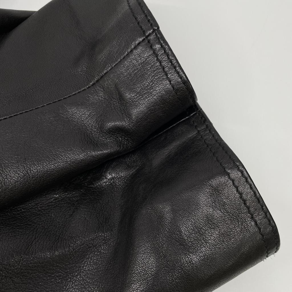 MAISON SPECIAL Black 11241211502 Dress-Fit Sheep Leather Single Rider Jacket Jacket 2 blackUsed