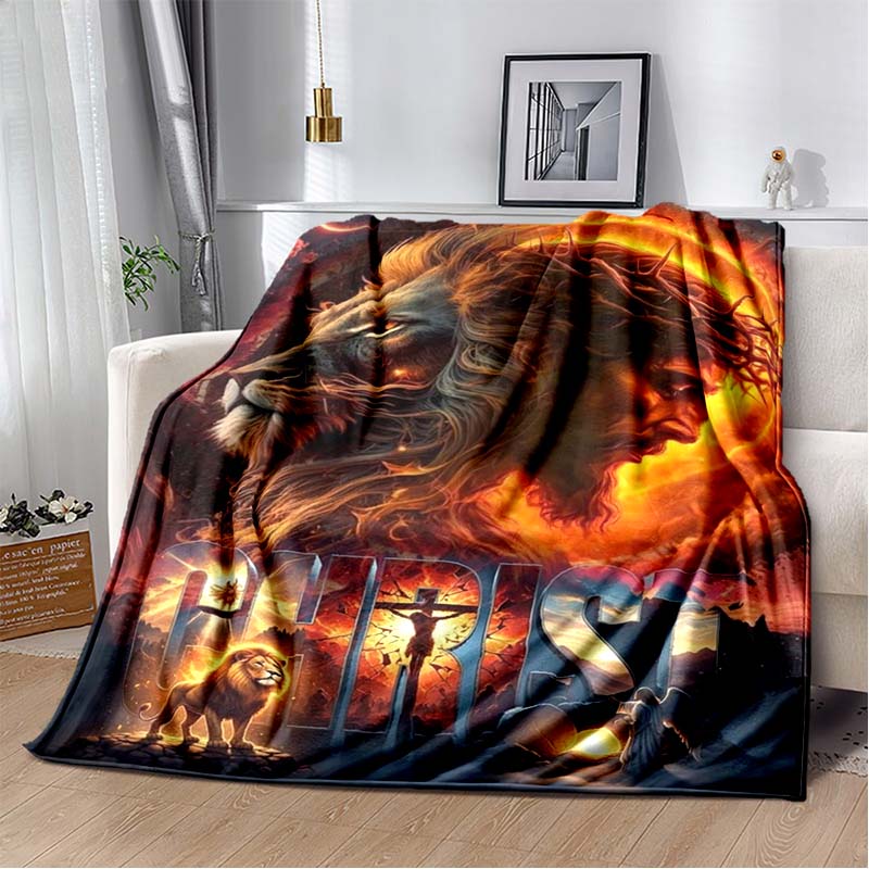 

God Jesus Bible Blanket,portable and Suitable for All Seasons, Making A Unique Birthday Gift.A Soft Flannel Blanket 75x90cm