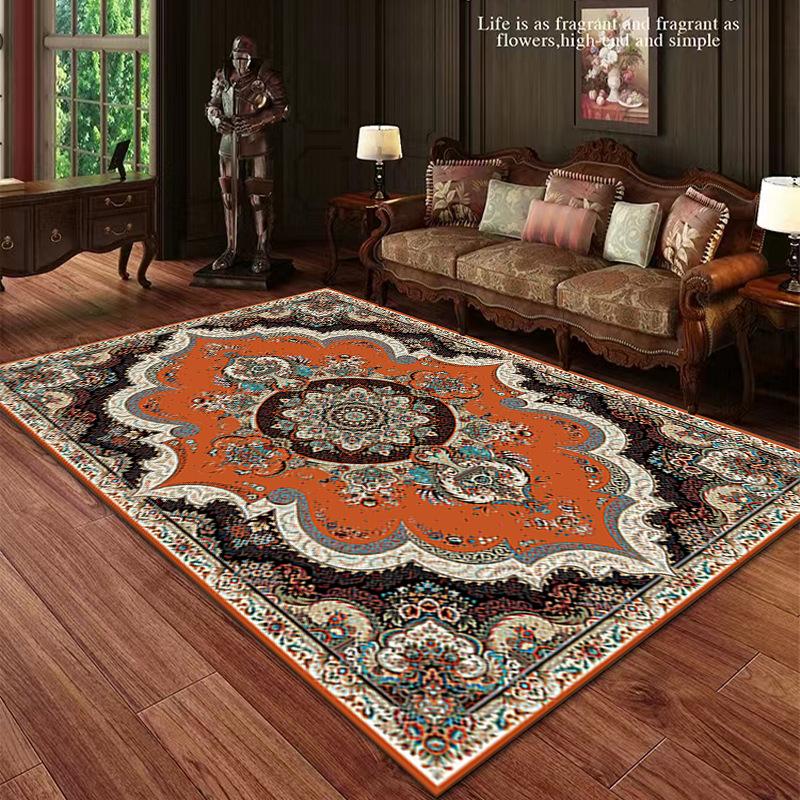 Vintage Large Area Rug Bohemian Style Print Non-Slip Wear-resistant Carpet for Living Room Bedroom Soft Floor Mat Home Decorate