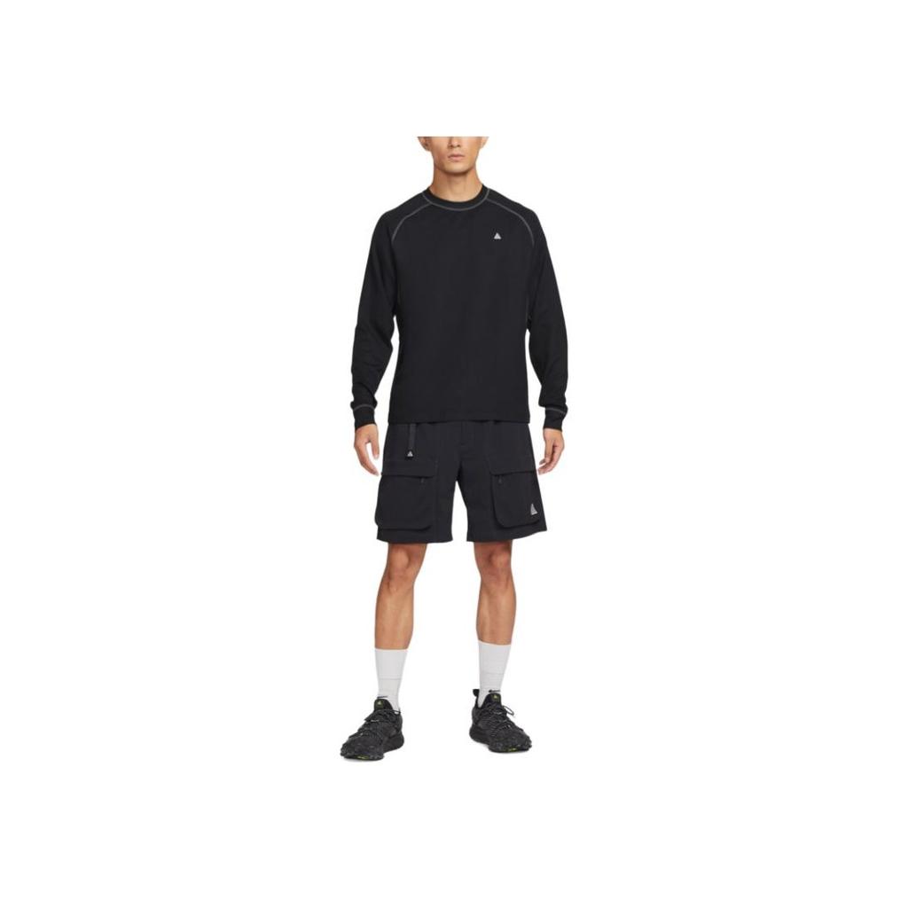 Nike Camiseta Deportiva de Manga Larga con Cuello Redondo Serie ACG DFADV Chinati Logo LS BSLY para Hombre Tops HV0586-010