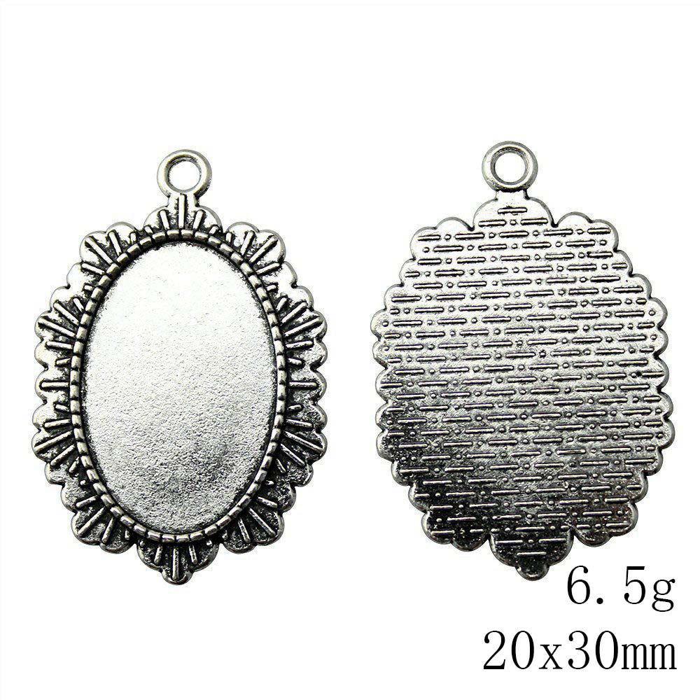 Christmas Decorations Accessories For Making Jewelry Oval Glass Cabochon Base Setting Tray Accessories Parts Ornaments For Home Accessory Parts