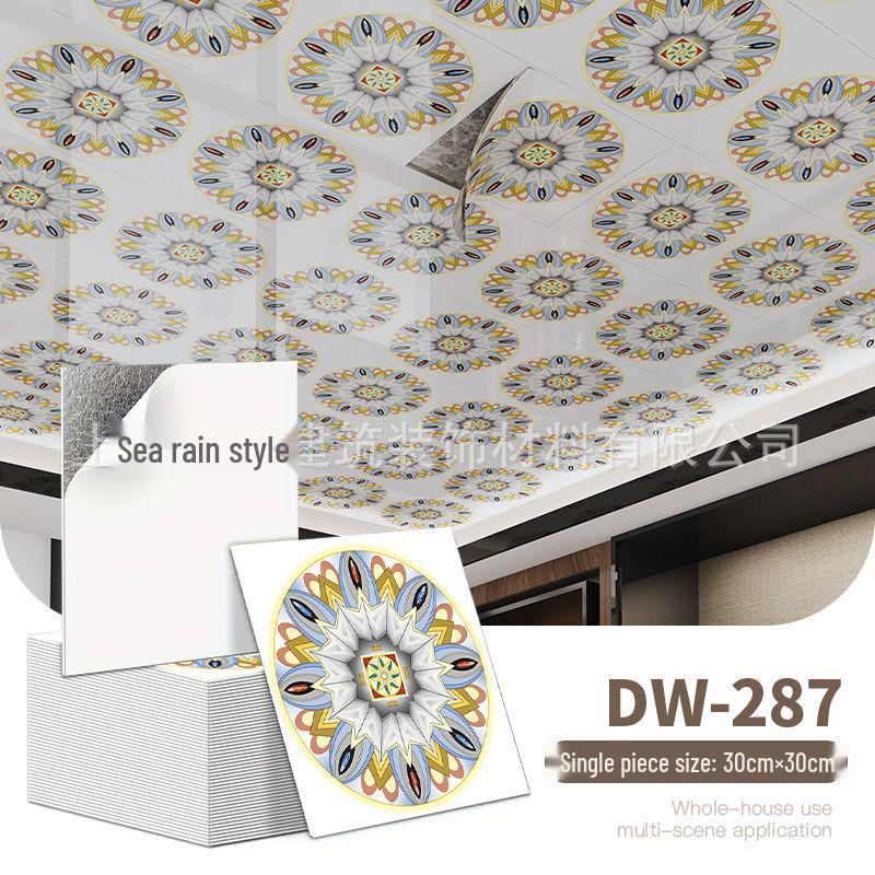 30x30cm Selbstklebender Deckenaufkleber für Badezimmer, Schlafzimmer & Küche - Feuchtigkeitsbeständige Dekorative Tapete
