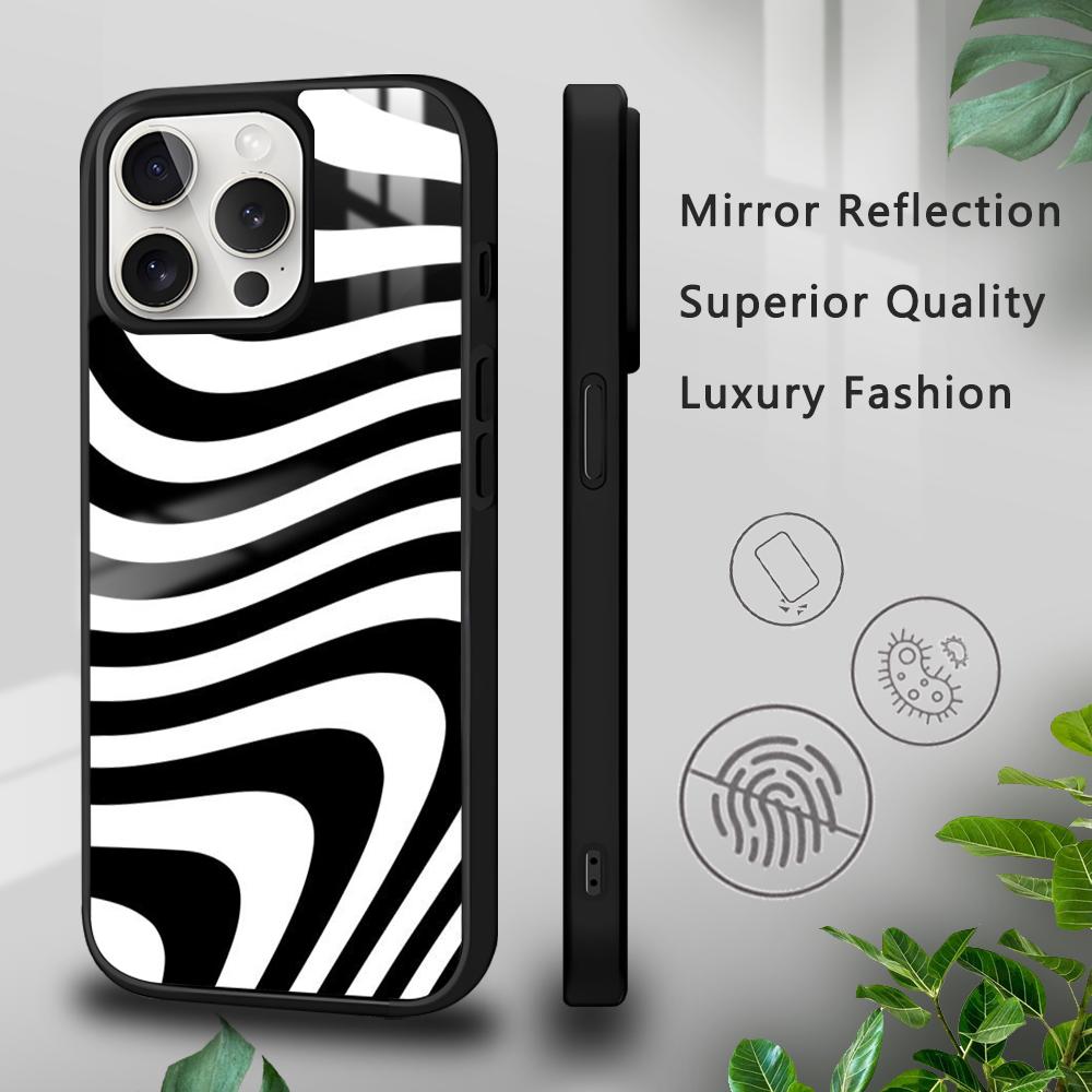 Luxury Zebra Stripes Art Phone Case For iPhone 16 15 14 13 12 11 Pro Xs Max Mini Plus Celulares Hard Funda