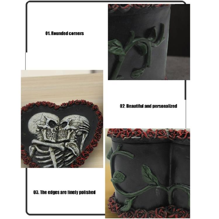 Halloweens Jewelry Organizers Heart Shaped Resin Box Craft Storage for Home Decoration and Accessories