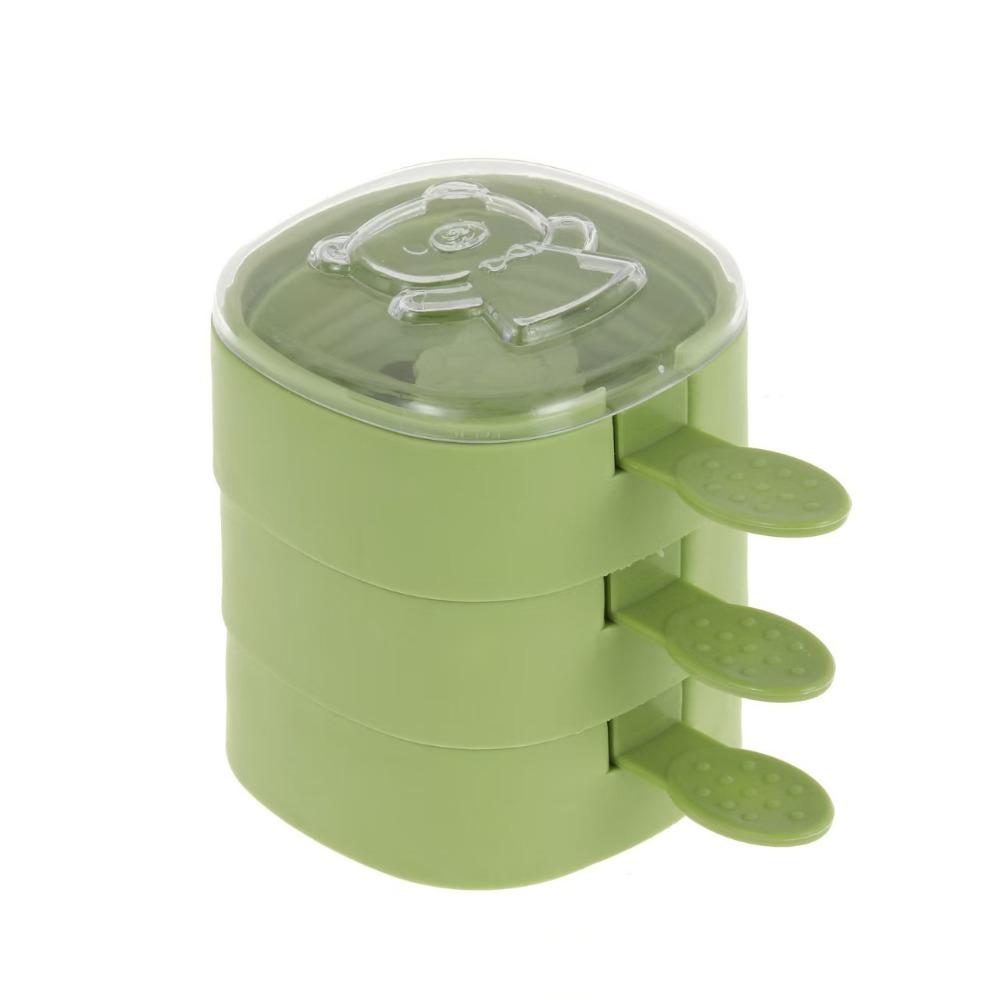 1/2/3PCS New Food Grade Ice Cream Mold With Lid Cartoon Ice Pop Maker Easy Release Portable Popsicle Molds Summer
