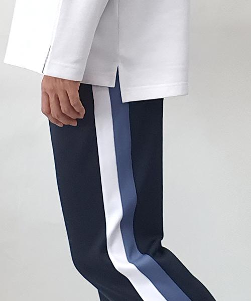 HAZ H-Tech Multi-Stripe Sports Slim Track Pants_Navy+Wh/Bg