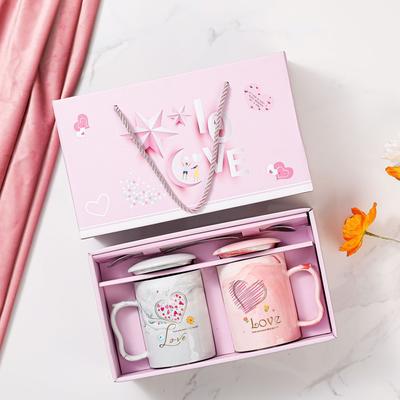 Taza creativa de San Valentín, taza de agua para pareja, recuerdo de cerámica, regalo de boda, regalo vs. taza