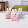 Plush Toy Pendant Three-color Rabbit Keychain Bag Doll Hanging Decoration Mini Grab Machine Doll Clothing Accessories