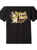 Men's & Women's Orange Tabby Cat T-Shirt - Black with Ginger Tabby Cat Face & He
