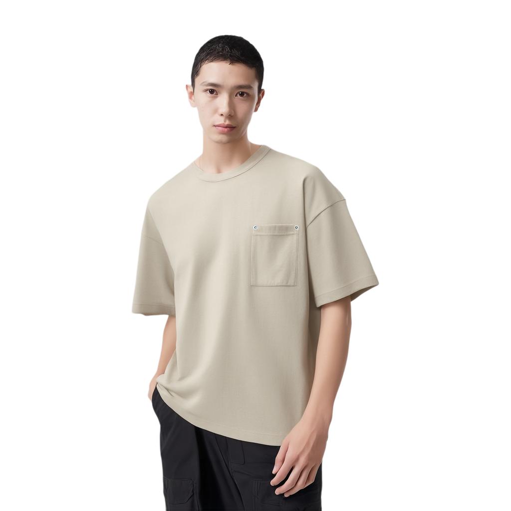 Levis Solid Color Crew Neck Pocket Pullover Short Sleeve T-Shirt Men Tops Green Gray 001AG-0002