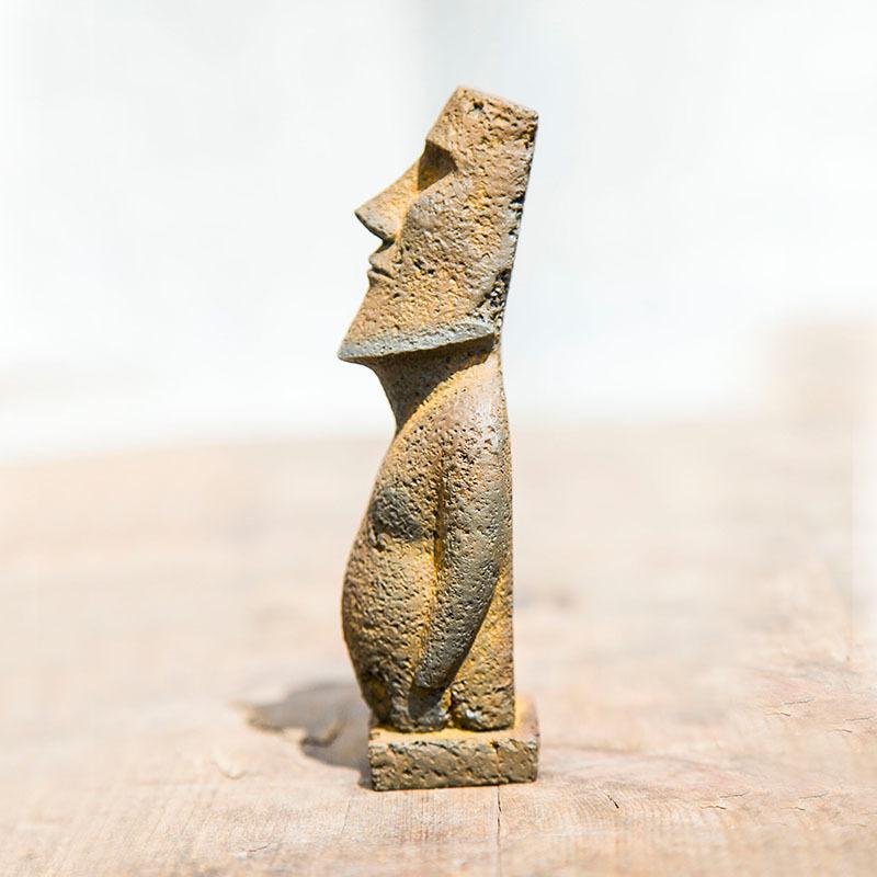 Severský styl kreativní Velikonoční ostrov Moai kamenné řemesla ručně vyráběné ozdoby studijní čajový mazlíček litina domácí vybavení