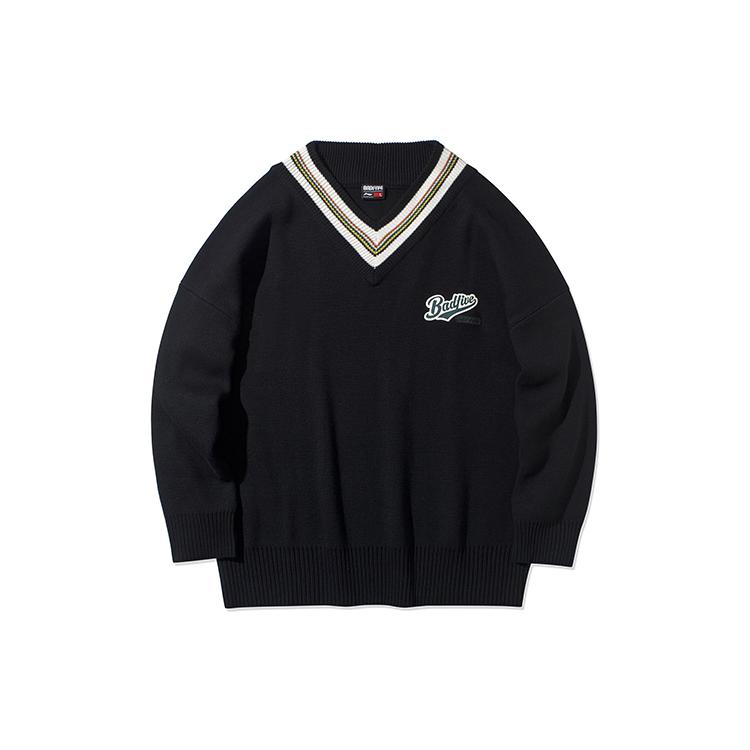 Свитер Li Ning мужской стандартный черный AMBP007-2 XXL