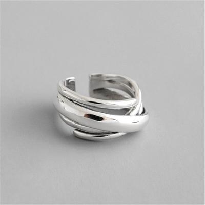 Anelli geometrici vintage punk in argento sterling 925 per le donne, anello da dito per matrimonio, gioielli in argento sterling fatti a mano Jz441