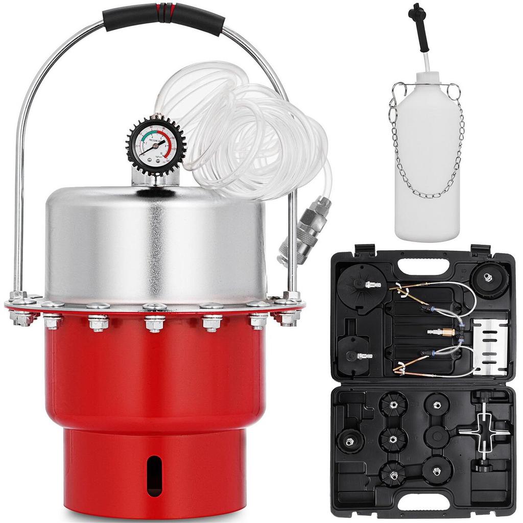 60psi Pneumatic Air Pressure Bleeder Garage Brake &Clutch Bleed Kit 5L Capacity