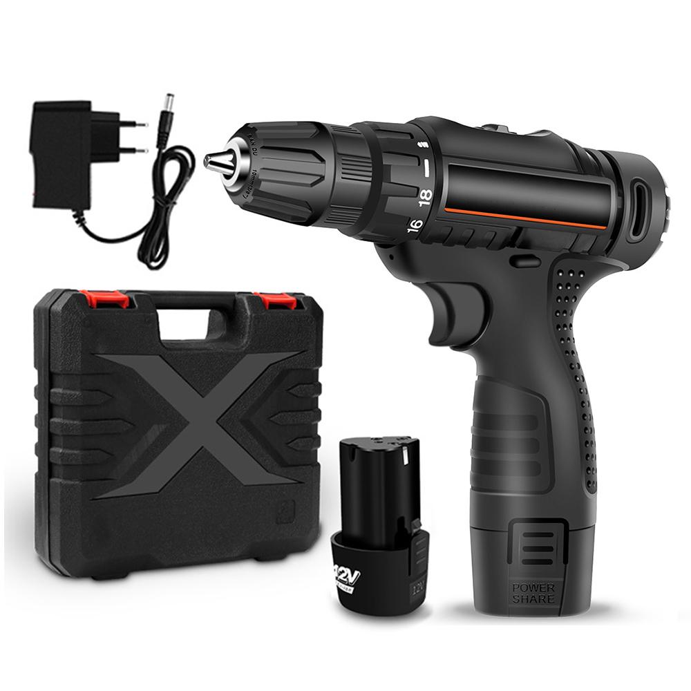 12V Electric Cordless Driver Drill Multi-functional Screw Driver Household Hand Tools Lithium Battery Electric Screwdriver Power