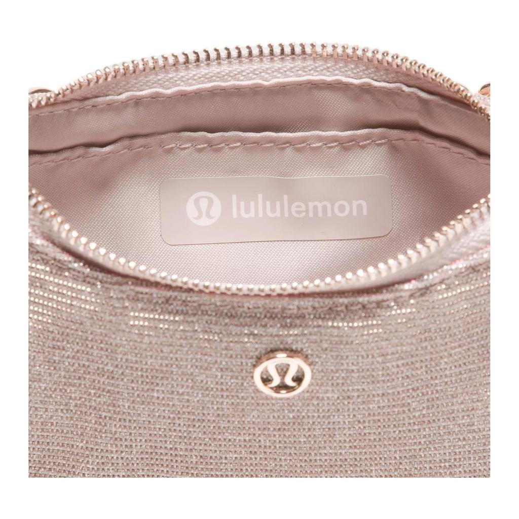 Lululemon City Essentials Marke Logo Metallische Fasermischung Polyester Mini-Tragetasche Damen Taschen Rosa-Champagner Gold LW9FW1S-074868