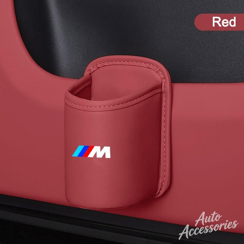 High Quality Car Water Cup Box Back Seat Drink Rack Storage Leather Accessories For BMW E39 F30 E36 E87 E90 X1 X3 X4 X5 M1 M2 M3