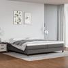 3120722 vidaXL Spring Bed Base Grey 200x200 Cm Faux Leather