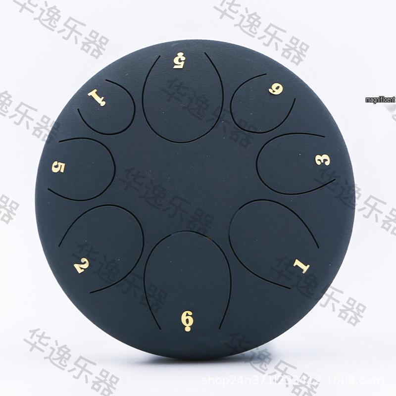8-Inch 8-Note Ethereal Hand Drum - Sanskrit Xuan Lotus Dust Drum for Beginners