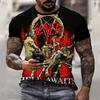3D Printing T-Shirt Demon Weird Top Street Men's T-Shirt Skull O Neck Fashion Men's Top Short Sleeve Summer Men T-Shirt