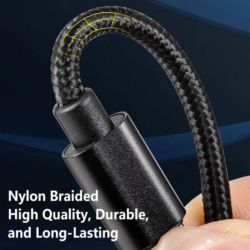 66W Cable Nylon 1A Fast Charging Cable USB C To Type C Charging 1m 1m 1m Cable for Iphone 11 16 Pro Max Samsung S11 Xiaomi OPPO