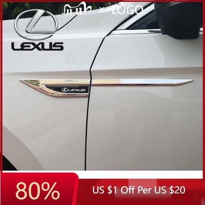 2026 Hot Interior Stickers 2Pcs Car Fender Metal Badge Sticker Decorative Decals For F SPORT LBX NX RX 350h 450h Plug-in H