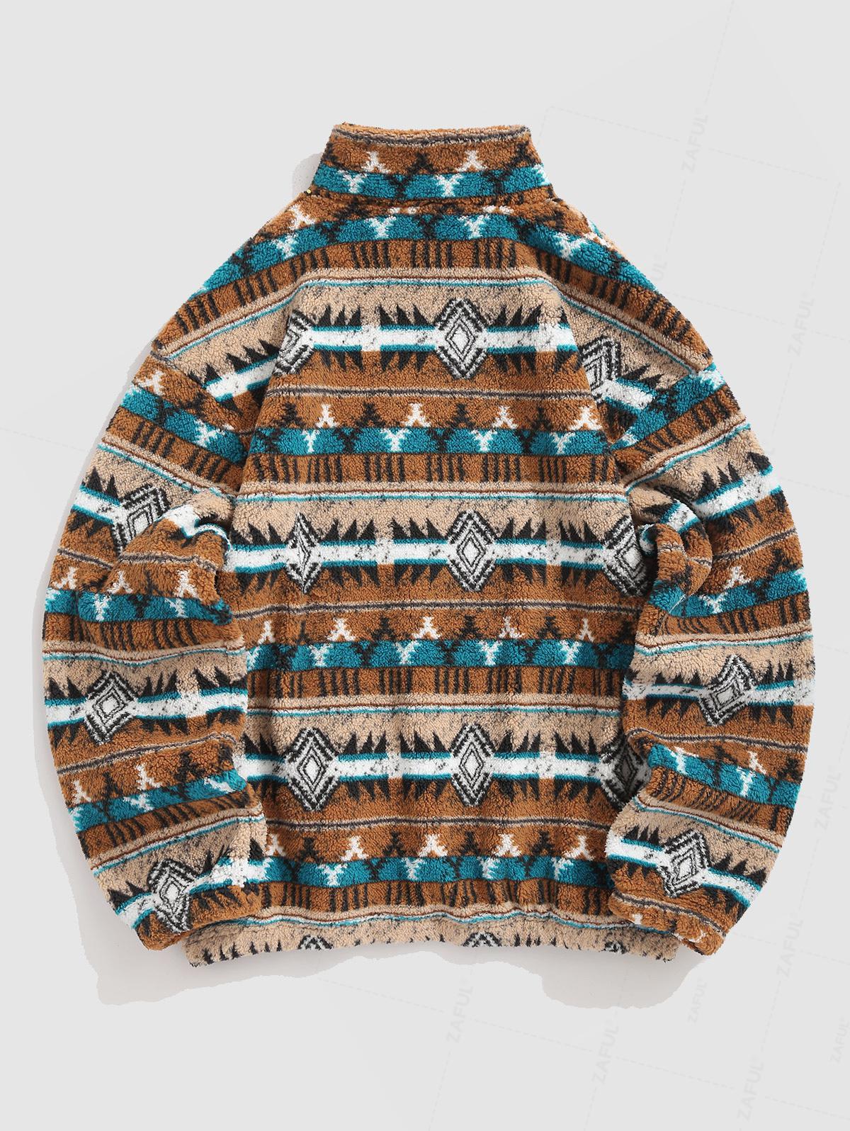 Zaful Casual Retro Ethnic Pattern Printed Sweatshirt ZAFUL Men's