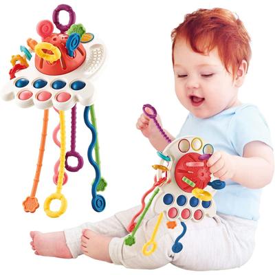 Octopus Pull String Toys For 0-3 Years Old Babies Developmental Fine Motor Skills Sensory Toys For