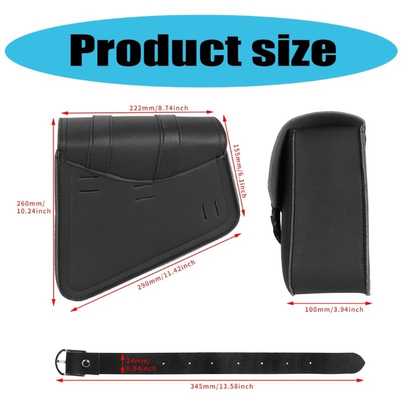 Vintage Motorcycle Saddlebags Universal Fit PU Leather Waterproof Large Capacity Side Bags Upgrades for Rear Left Right