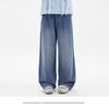 Girls' Letter Print Wide-Leg Denim Jeans