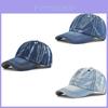 Nueva Gorra de Béisbol de Mezclilla Lavada Color Sólido Gorra de Pico de Pato Gorra Visera para Pareja Gorra de Béisbol Transfronteriza Europea y Americana