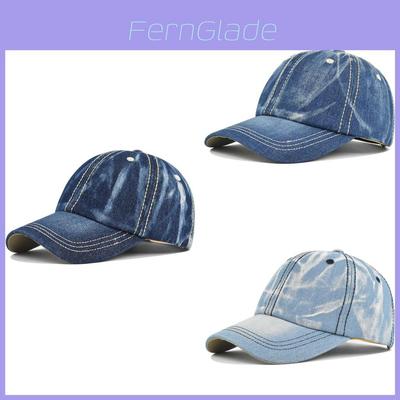 Neue gewaschene Denim-Baseballkappe einfarbige Entenschnabelkappe Paar-Sonnenschutzkappe Europäische und Amerikanische grenzüberschreitende Baseballkappe