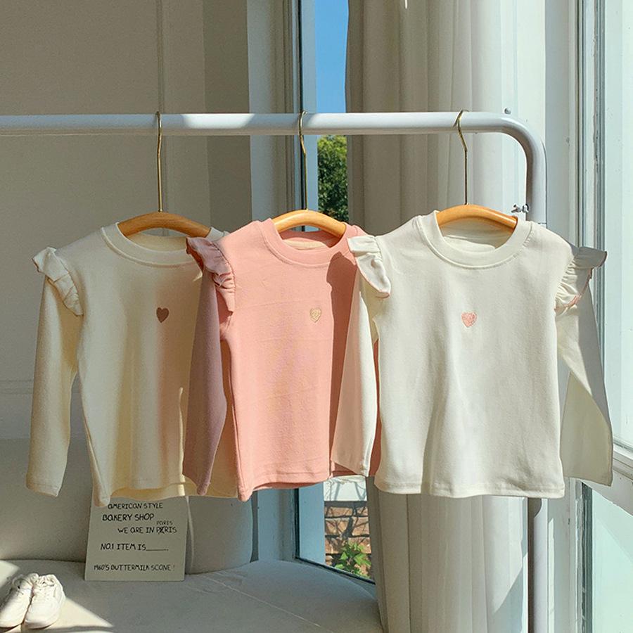 Hösttvådelad Färgblock Flickors Randiga Manschett Långärmad T-shirt