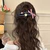 4pcs Women's Plaid Duckbill Hair Clips, Cute Puppy & Butterfly Decor, Ideal Daily Hair Accessories