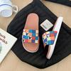 Fashion Bathroom Home Open Toe Indoor Women's Slippers and Ladies Sandals Anime 2024 Platform Slides Kawaii Cute House Cartoon Shoes W F