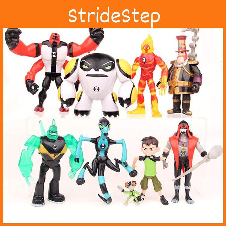 Action Ben10 Exciting Figure Collection Of 9 Colorful Pvc Models Perfect Play For