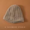 Autumn and winter cashmere hat women's British style casual wool hat knitted solid color men's ear protection fashion hat warm batch