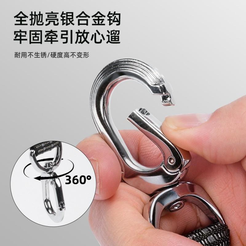 Reflective Heavy-Duty Dog Leash Training Non-Stretch Short Lead Double-Layer Reinforced 50cm X 2.5cm